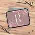 Pink Cherry Blossom Monogram Custom Name Laptop Sleeve
